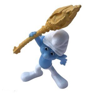 McDs Clumsy Smurf Peyo Happy Meal Toy 2011 Gargamels Dragon Wand Collectible
